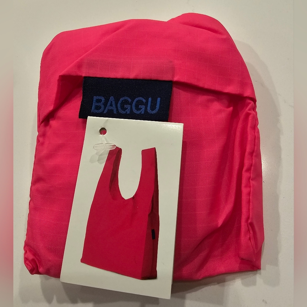 BAGGU Hot Pink Foldable Tote